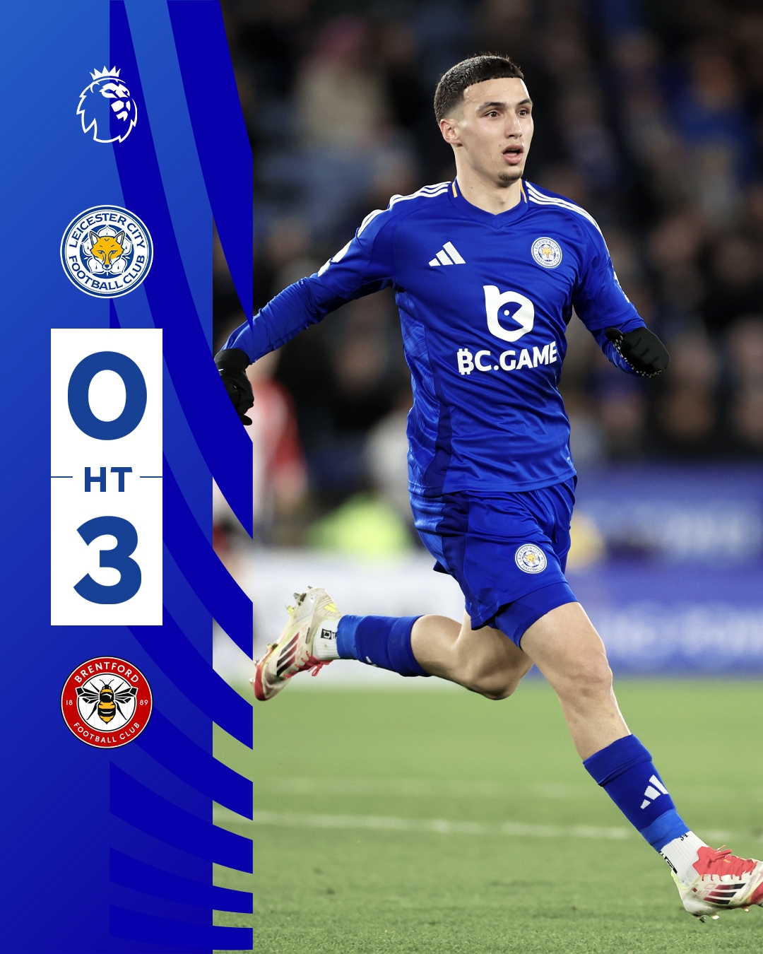  半場(chǎng)0-3！萊斯特若不進(jìn)球輸球，將主場(chǎng)6連敗0進(jìn)球創(chuàng)歷史最糟戰(zhàn)績(jī)