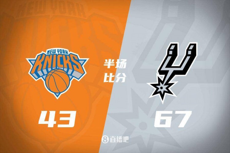  花了？馬刺半場4人得分上雙67-43領(lǐng)先尼克斯24分 唐斯19分