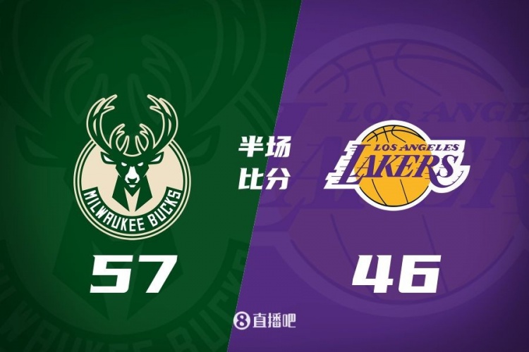  讓一套首發(fā)！布朗尼8分全隊(duì)最高 字母13+3 湖人半場落后雄鹿11分