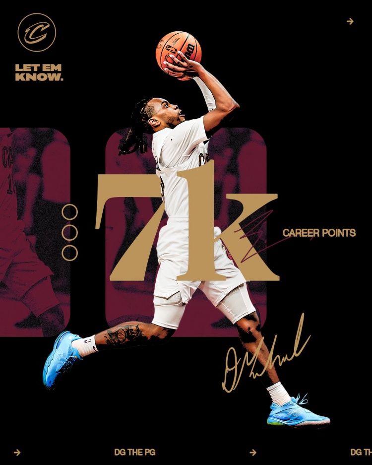  未來可期！加蘭騎士生涯得分達(dá)到7000分 隊(duì)史第11位！