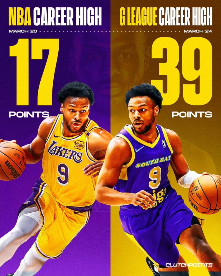  在進(jìn)步！布朗尼一周內(nèi)先后創(chuàng)下個人NBA和G聯(lián)盟單場得分新紀(jì)錄
